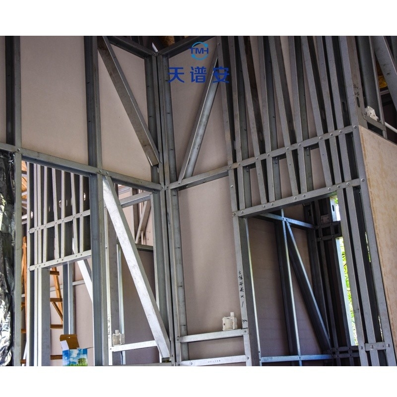 Gaya mewah Eropa dan Amerika dirakit villa struktur baja ringan dengan pintu dan jendela paduan aluminium khusus