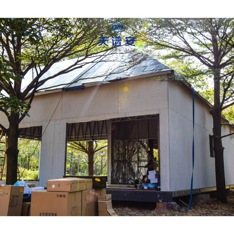 Gaya mewah Eropa dan Amerika dirakit villa struktur baja ringan dengan pintu dan jendela paduan aluminium khusus