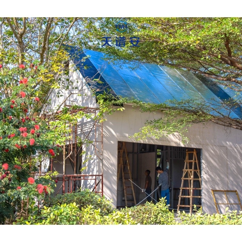 Gaya mewah Eropa dan Amerika dirakit villa struktur baja ringan dengan pintu dan jendela paduan aluminium khusus