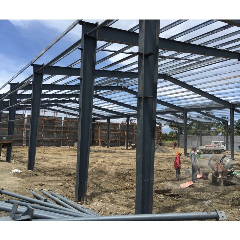 Ekspor ke Filipina Brick Wall Hot Dip Galvanized C-Bentuk Baja Galvanized Frame Untuk Gedung Gudang