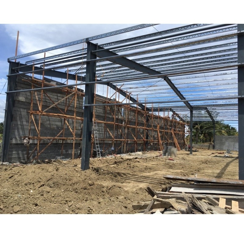 Ekspor ke Filipina Brick Wall Hot Dip Galvanized C-Bentuk Baja Galvanized Frame Untuk Gedung Gudang