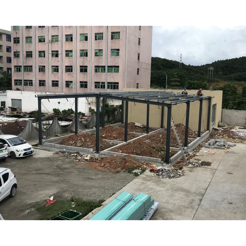 China Menghasilkan Bahan Bangunan Struktur Baja Untuk Gudang Gedung Gudang Logam Gedung Gudang Tiga Bukti