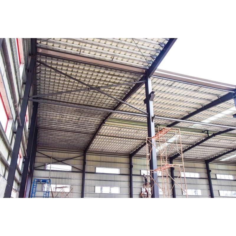 Q345 Galvanized Factory Prefabricated Material Struktur Baja Untuk Bangunan Baja Pabrik