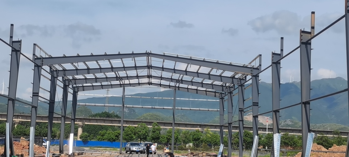 Hot Dip Galvanized Kelembaban Proof Frame Baja Rumah Kaca Konstruksi Untuk Sayuran Rumah Kaca gudang