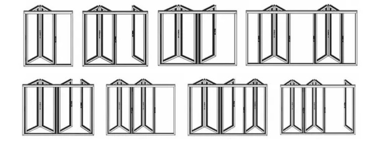 Aluminium Alloy Lipat Jendela Ventilasi Dan Isolasi Panas Untuk Studi, Dapur, Kantor Dan Tempat Lain