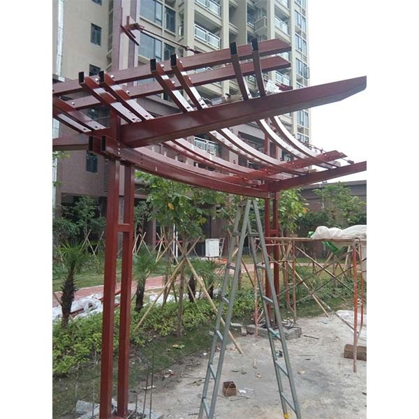 Struktur Baja Kebun Gudang Custom Grid Anti Korosi Outdoor Corridor Galeri