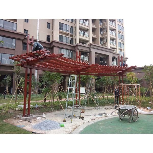 Struktur Baja Kebun Gudang Custom Grid Anti Korosi Outdoor Corridor Galeri