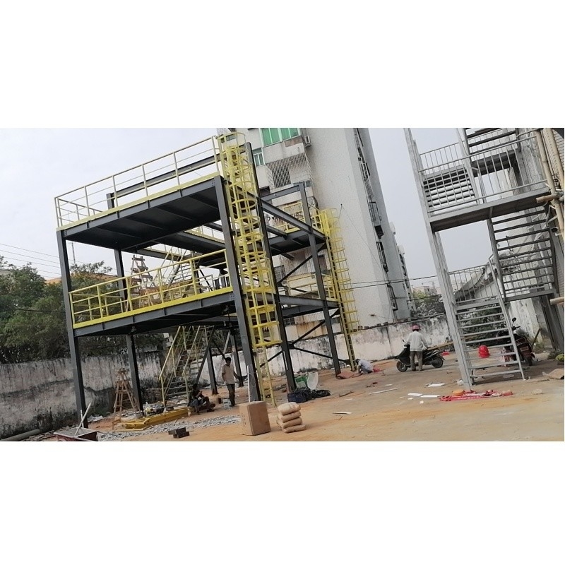 Struktur Baja Mezzanine Lantai Gudang Indoor Platform Baja Mezzanine Untuk Gudang