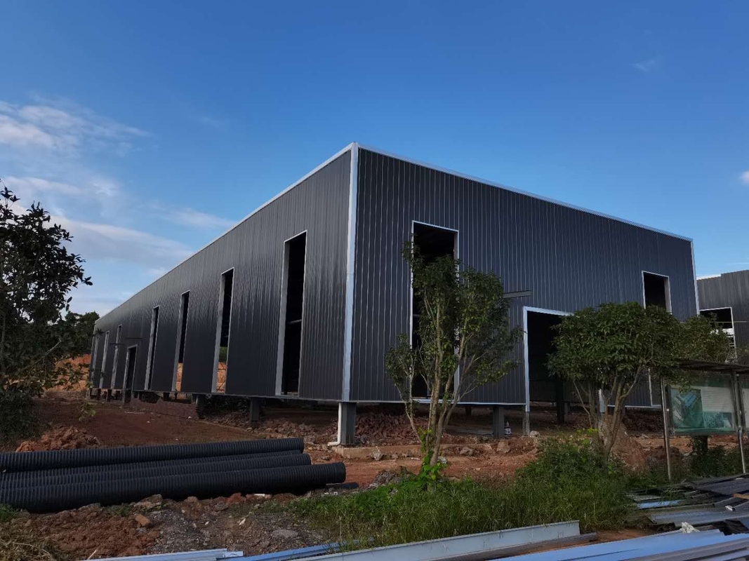 Hot-dip Galvanized Prefabricated Steel Structure Metal Material Warehouse Bangunan Untuk Lokakarya