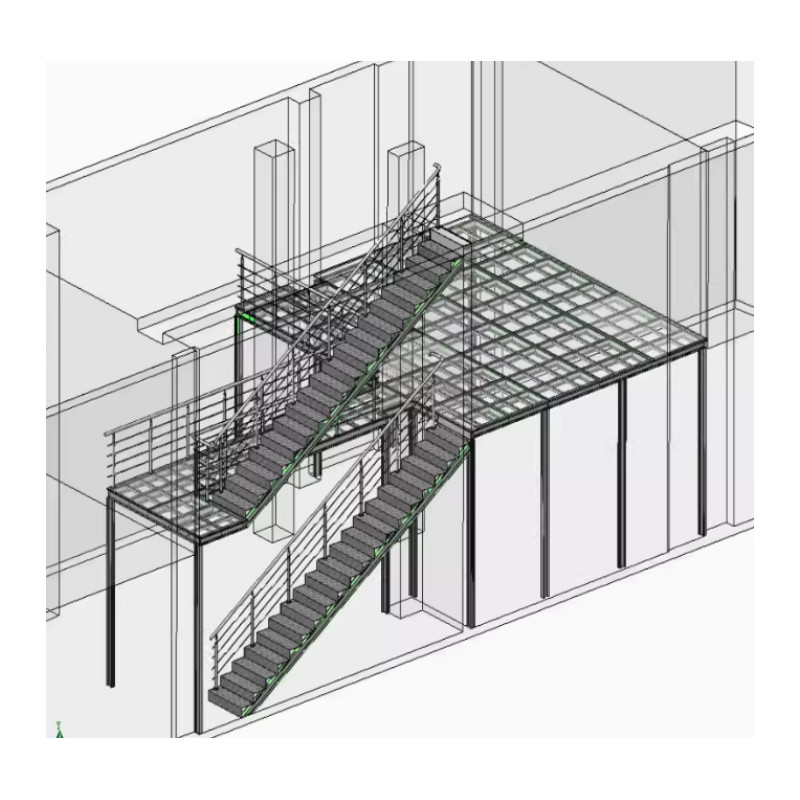 Struktur Baja Mezzanine Lantai Gudang Indoor Platform Baja Mezzanine Untuk Gudang