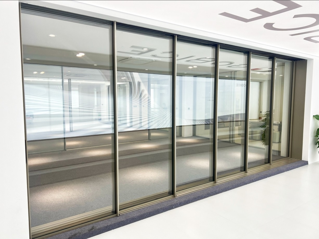 120 Panoramic Sliding Door Aluminium Alloy 6063-t6 Intelligent Untuk rumah pribadi, villa, area komersial, kantor