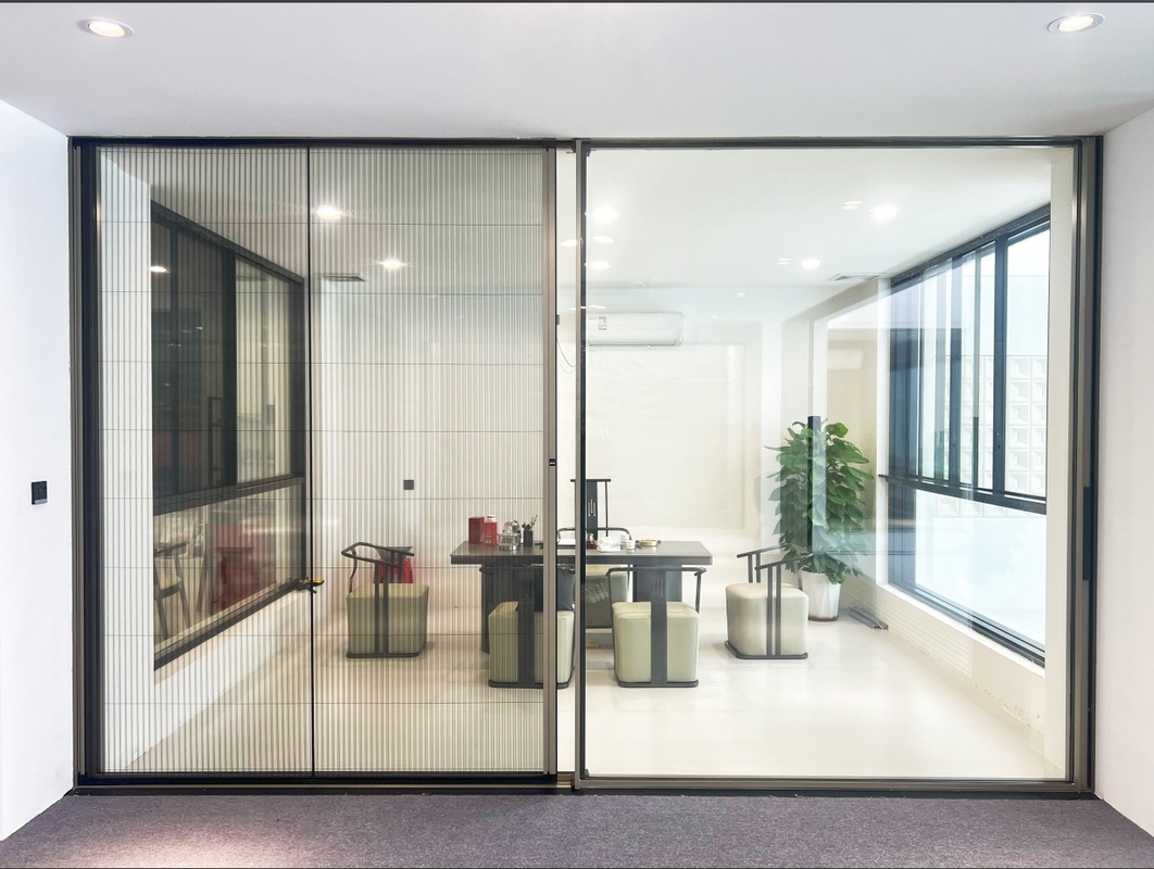 120 Panoramic Sliding Door Aluminium Alloy 6063-t6 Intelligent Untuk rumah pribadi, villa, area komersial, kantor