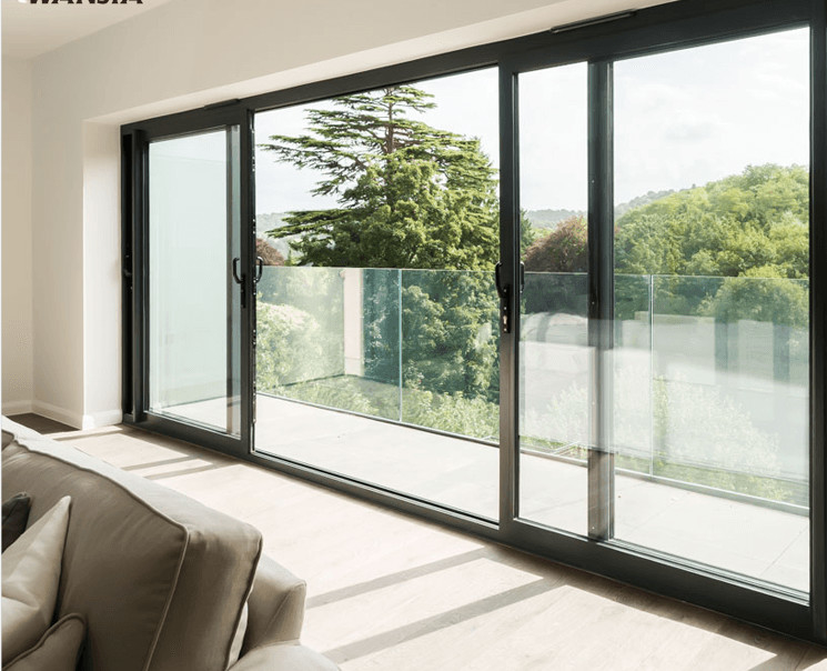 76 Lift Door Aluminium Alloy 6063-T6 Indoor Dan Outdoor Untuk Rumah Swasta, Villa, Area Komersial, Kantor, Balkon Besar