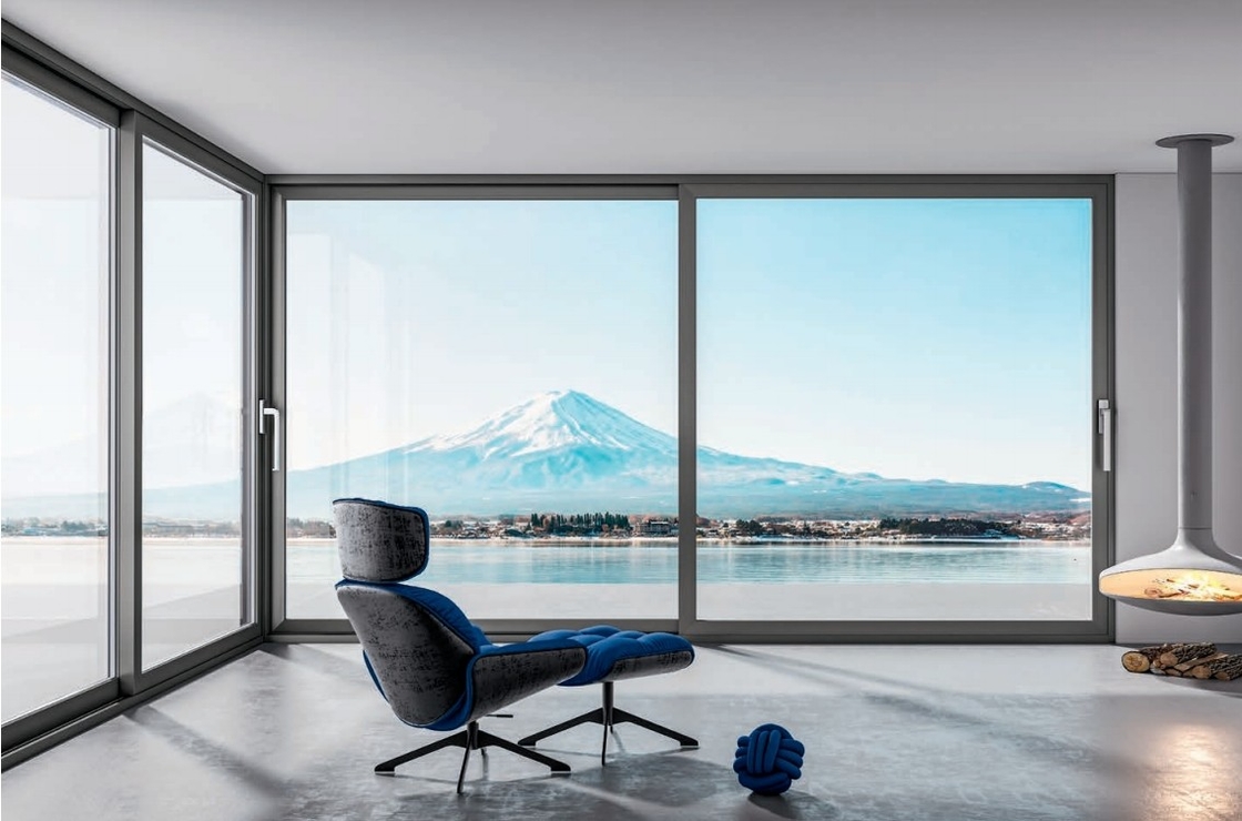76 Lift Door Aluminium Alloy 6063-T6 Indoor Dan Outdoor Untuk Rumah Swasta, Villa, Area Komersial, Kantor, Balkon Besar