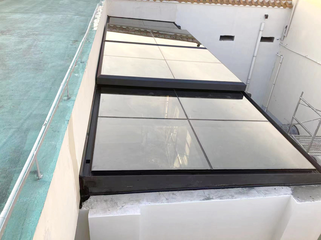 Atap Lampu Langit Lampu Listrik Aluminium Kaca Ganda untuk Rumah Sakit Restoran Hotel Rumah atap teras