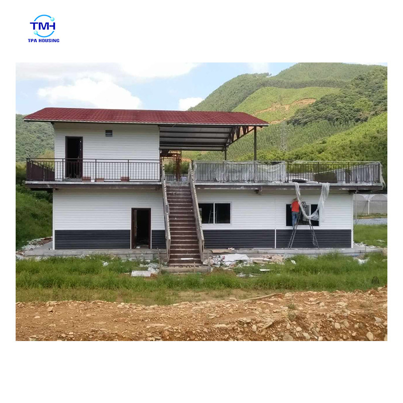 Rumah Struktur Baja Desain Modern untuk Villa Baja Ringan Berukuran Khusus