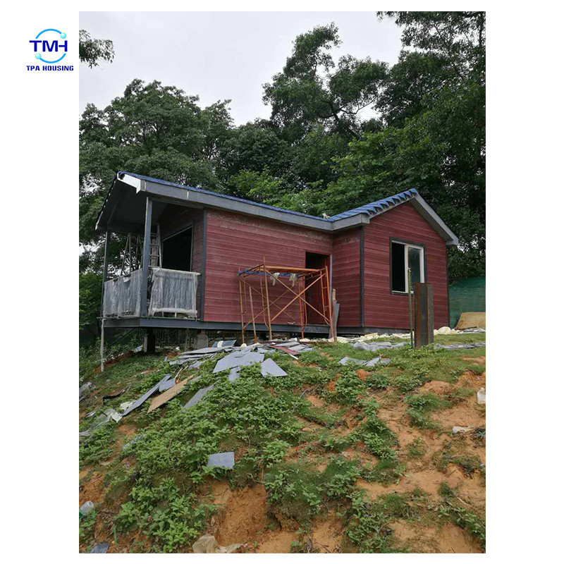 Rumah Struktur Baja Desain Modern untuk Villa Baja Ringan Berukuran Khusus