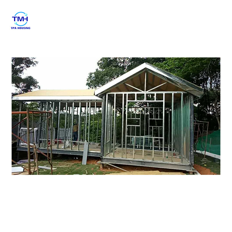 Rumah Struktur Baja Desain Modern untuk Villa Baja Ringan Berukuran Khusus