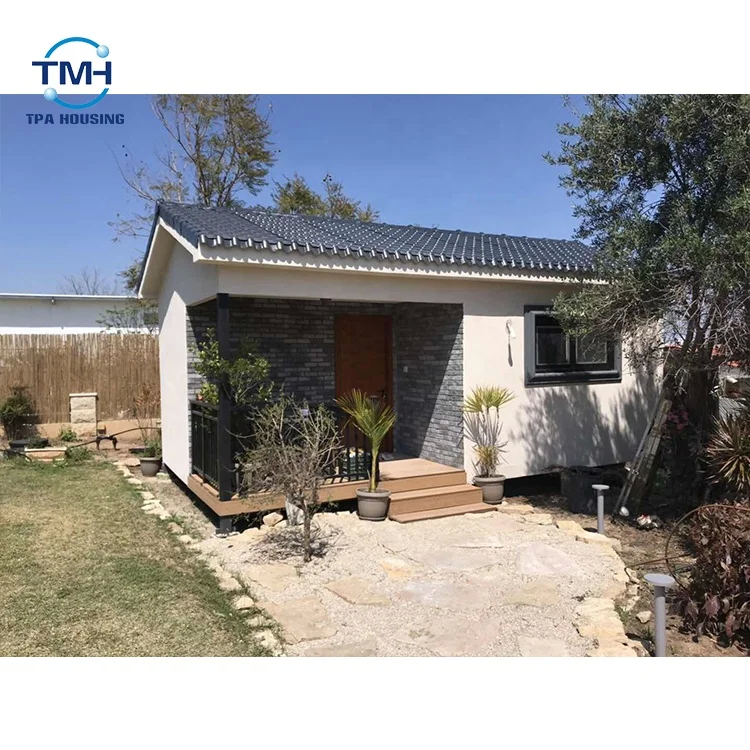 Rumah baja prefabrikasi dengan H-Frame Steel House dan dinding luar 100/50 mm ALC Panel