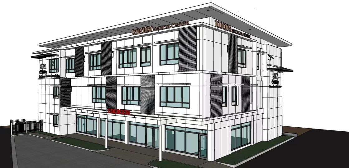 Isolasi Suara Atap Slope Villa Multi-Lantai Rumah Gauge Baja Ringan Untuk Rumah Sakit