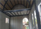 Atap Melengkung Sandwich Panel Rumah Baja Prefab / Rumah Rangka Logam Dengan Alas